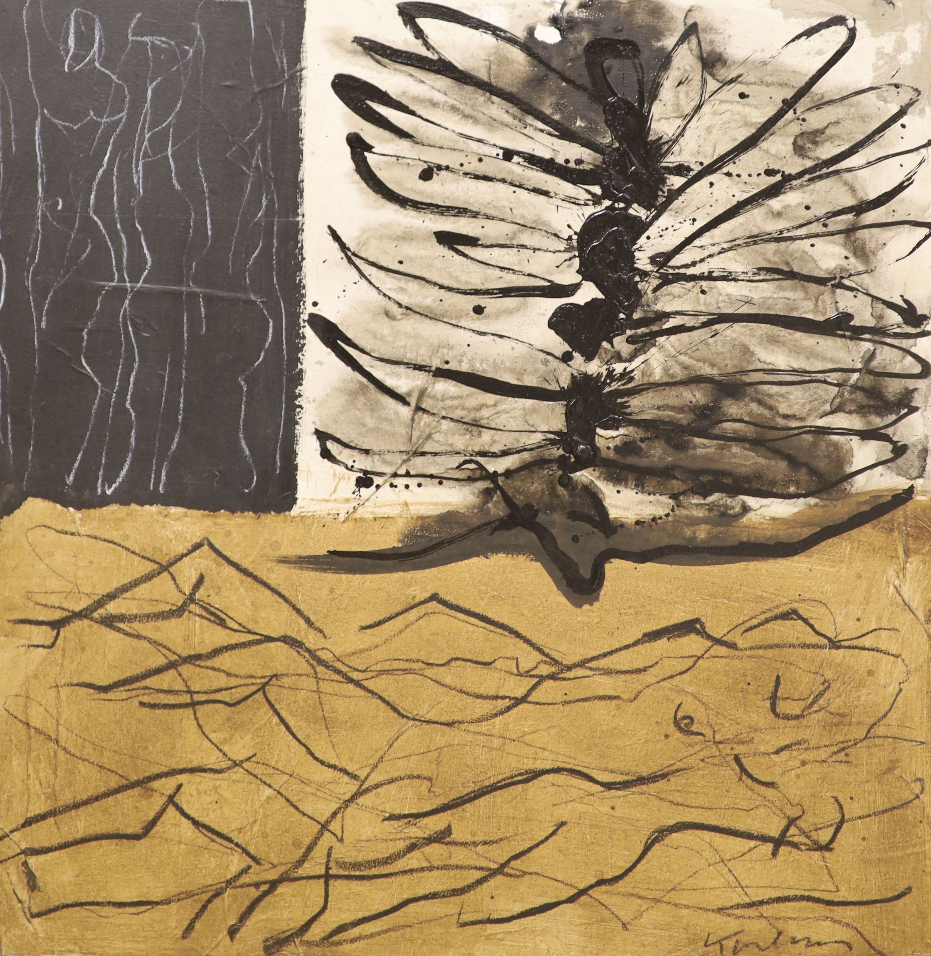 Kjeld Ulrich (Danish, 1942-), oil on canvas, Untitled, indistinctly signed, 60 x 60cm